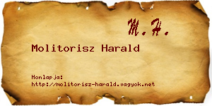 Molitorisz Harald névjegykártya